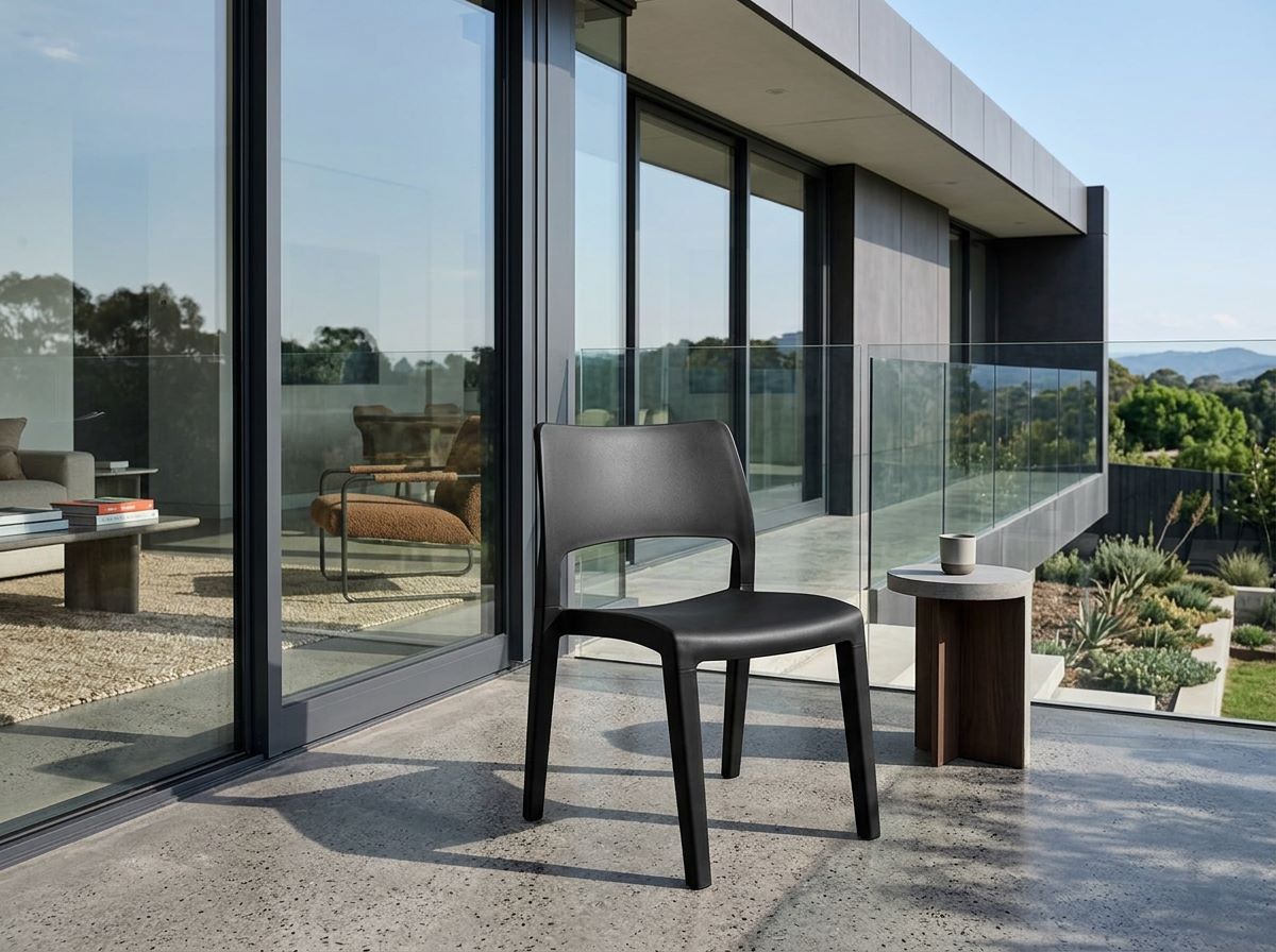 Progarden Plastová stohovatelná židle KLIK KLAK 52 x 52 x 72 cm antracit 2